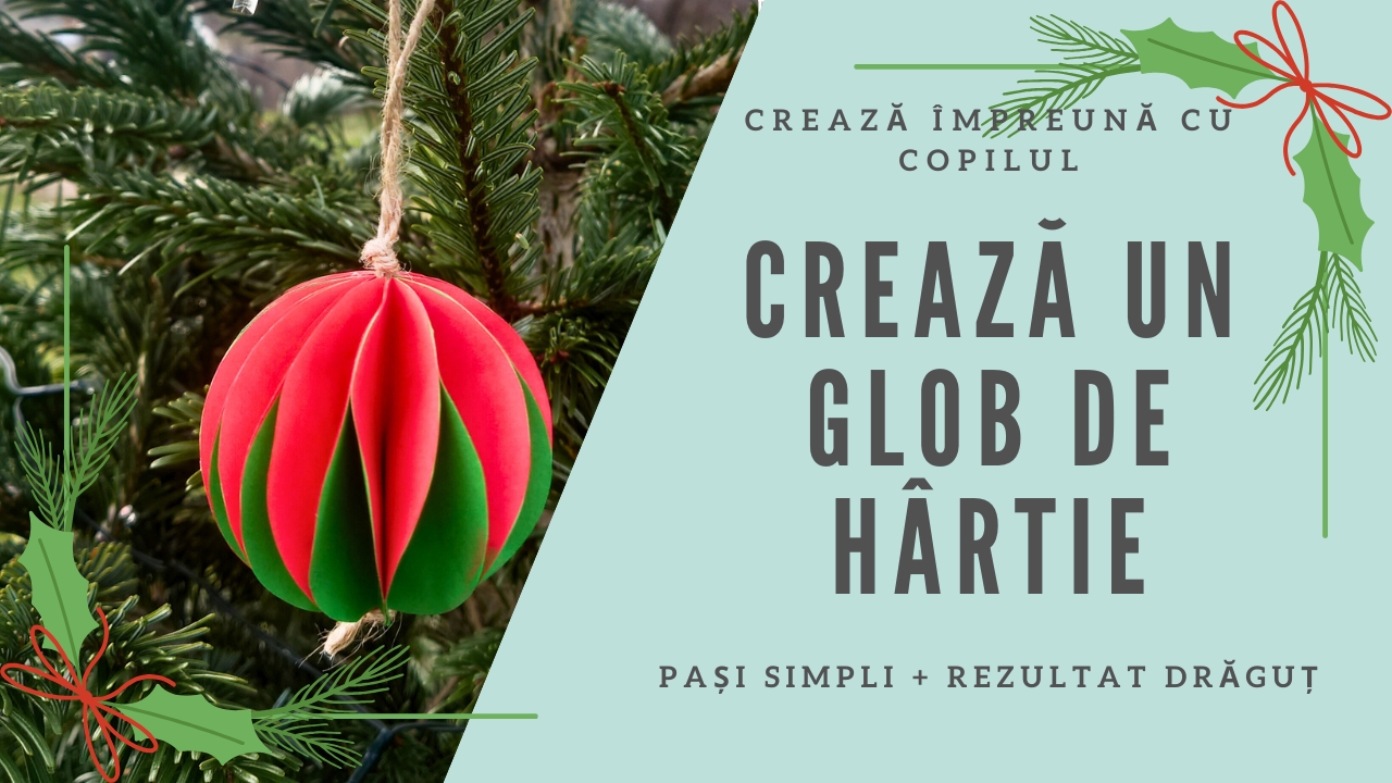 Cum să faci un glob din hârtie în două culori