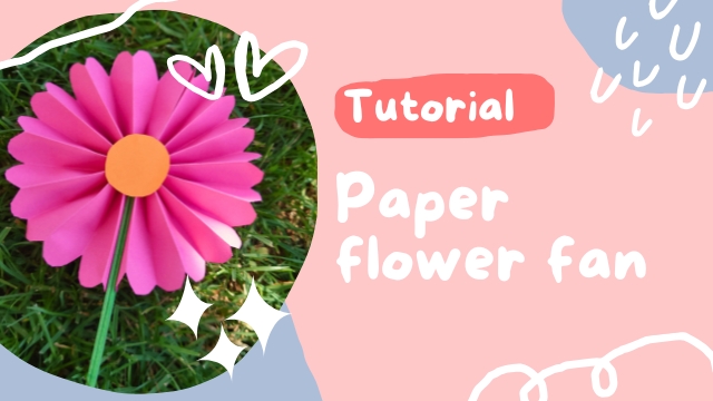 Paper Flower Fan for Kids