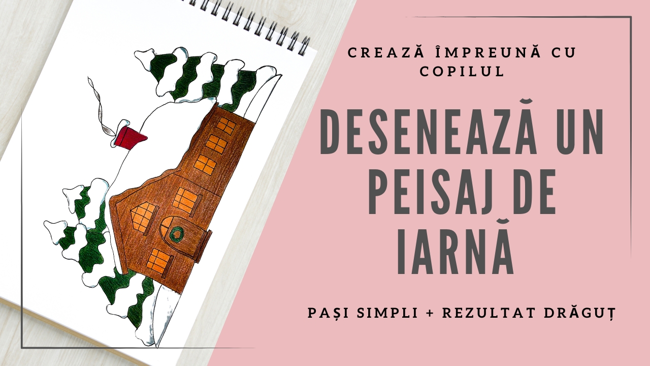 Cum se desenează un peisaj de iarna